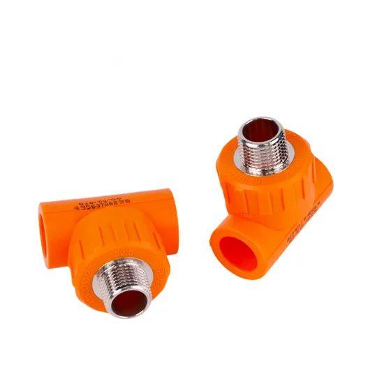 Factory-Exports-Orange-PPR-Plastic-Brass-Indoor-PPR-Pipe-Fittings-Tee