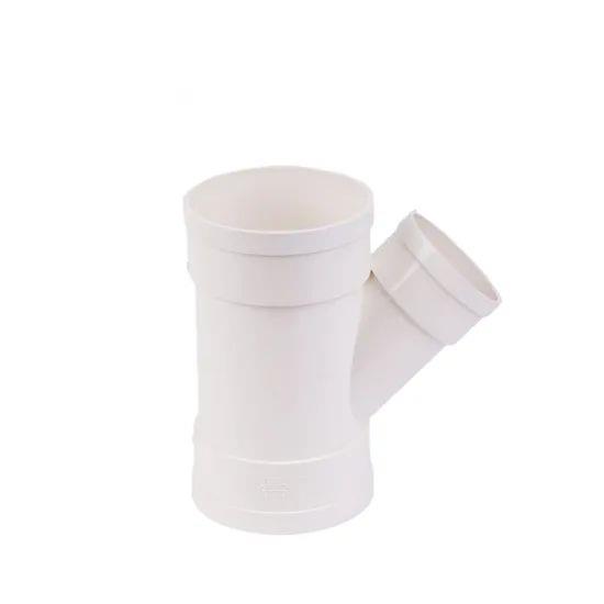 Factory-Wholesale-110-110-White-PVC-Plastic-Pipe-Fittings-Silent-Drainage-Oblique-Tee-PVC-Pipe-Fittings