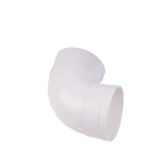 White-PVC-Compression-Drainpipe-Plastic-Fittings-Compression-Drainpipe-90-Degree-Elbow