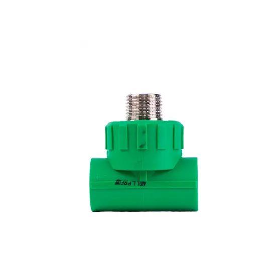 Free-Sample-Green-PPR-Plastic-Copper-Male-Tee-PPR-Pipe-Fittings