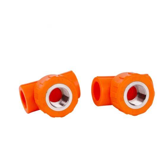 Orange-PPR-Plastic-Pipe-Stainless-Steel-Water-Pipe-Tee-Fittings