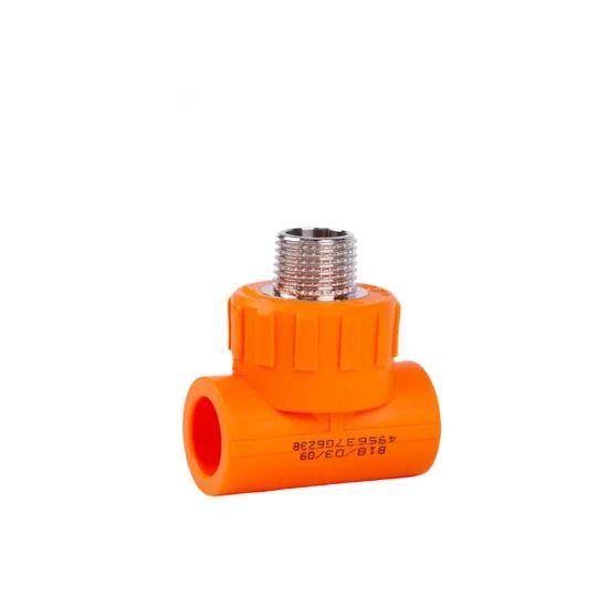 Free-Sample-Orange-PPR-Plastic-Copper-PPR-Pipe-Fittings-Male-Tee