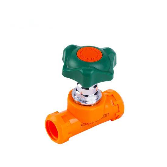Orange-PPR-Control-Water-Valve-Fittings-Plastic-PPR-Stop-Valve