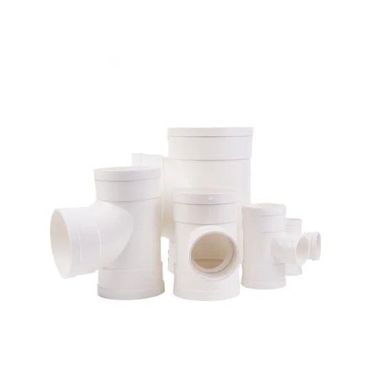 China-Wholesale-White-PVC-Plastic-Tee-Pipe-Fitting-for-Building-Drainage-Agricultural-Irrigation
