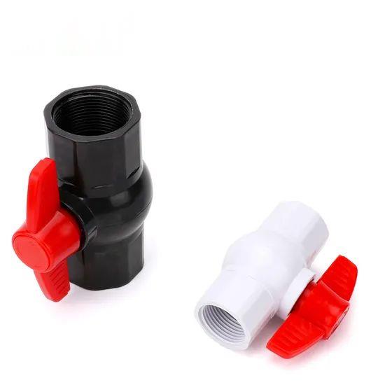 Sch40-Pn16-Red-Butterfly-Handle-PVC-Control-Ball-Valves