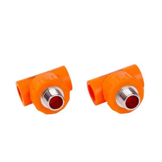 OEM-Orange-Plastic-Brass-PPR-Hot-and-Cold-Water-Pipe-Fittings-Male-Tee